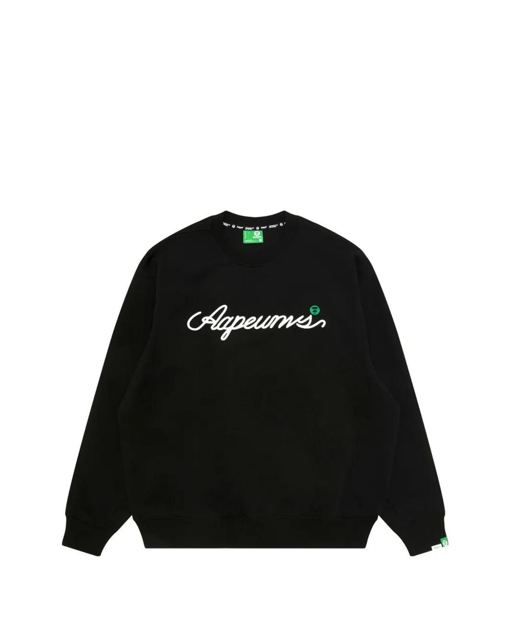Aape By A Bathing Ape Black Logo-Embroidered Sweatshirt for men