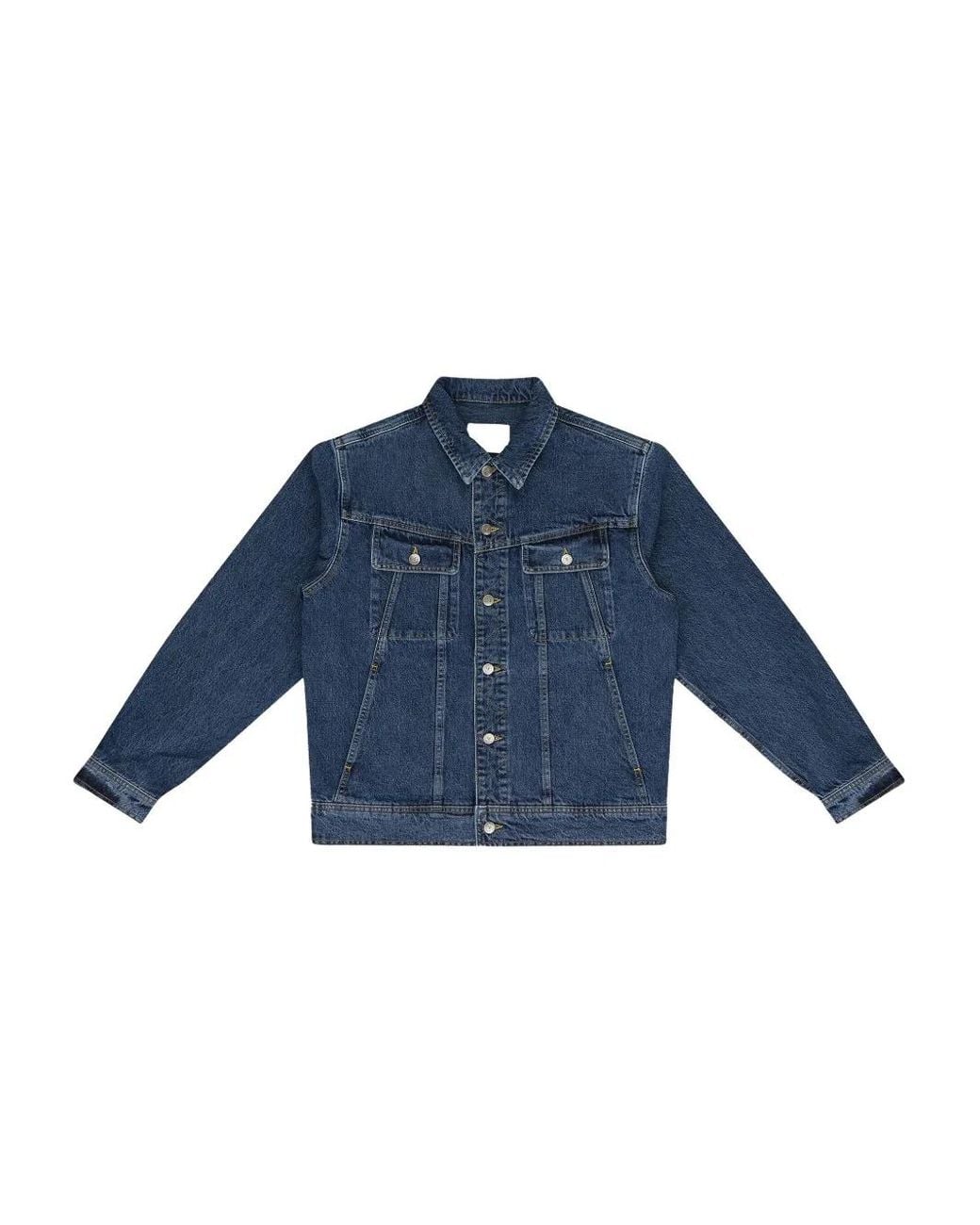 Aimé Leon Dore Blue Panelled Denim Jacket for men