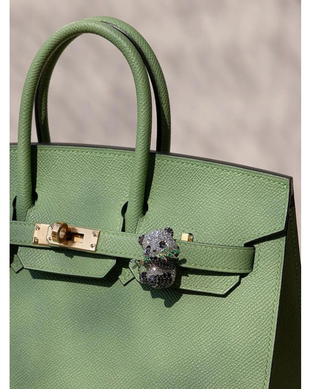 Ashna Mehta Brown Diamond Panda Bag Charm
