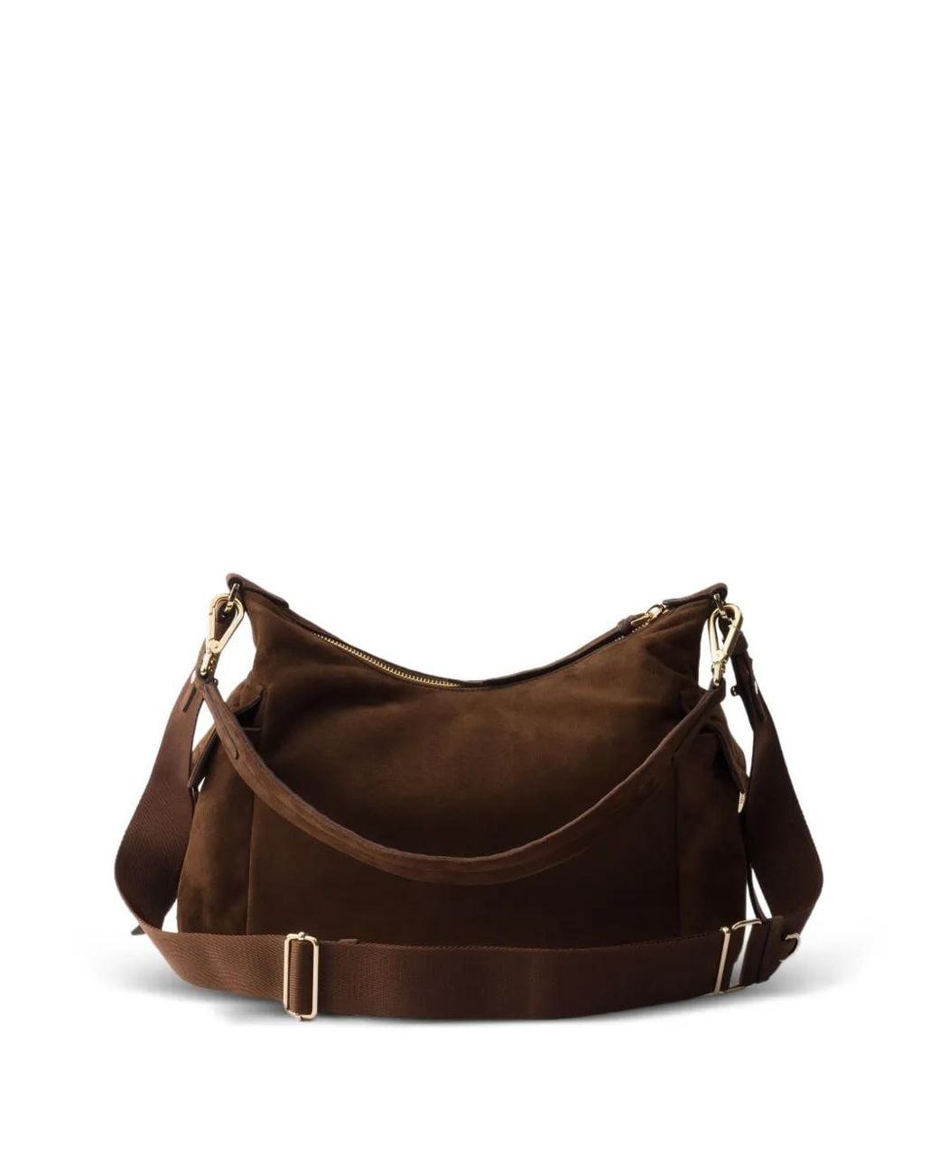 Borsa A Spalla Explorer Grande di Prada in Brown
