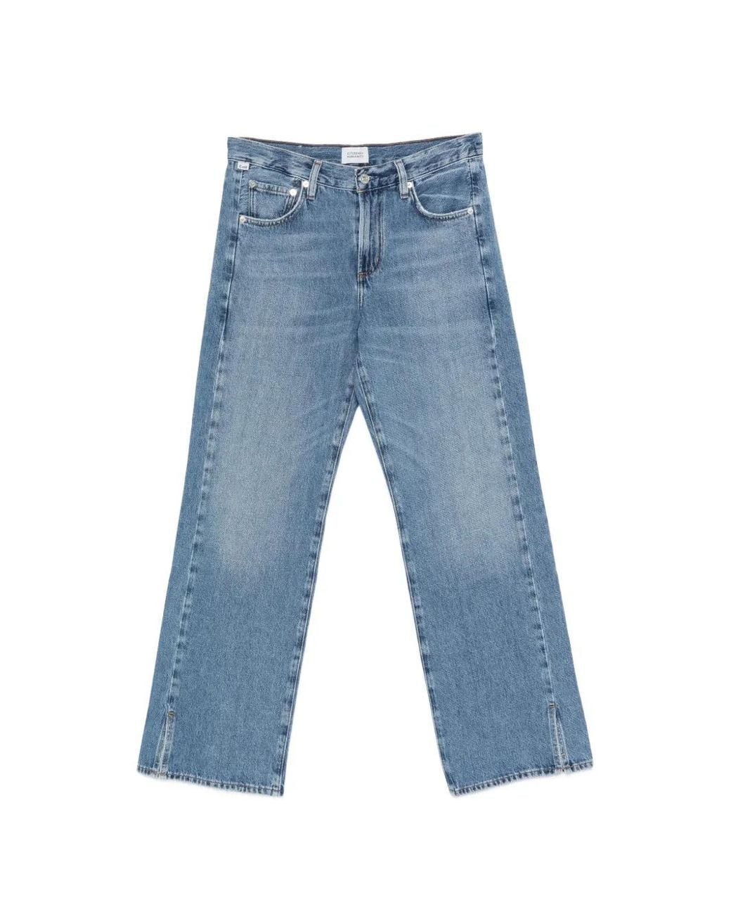 Citizens of Humanity Blue Side-Slit Jeans