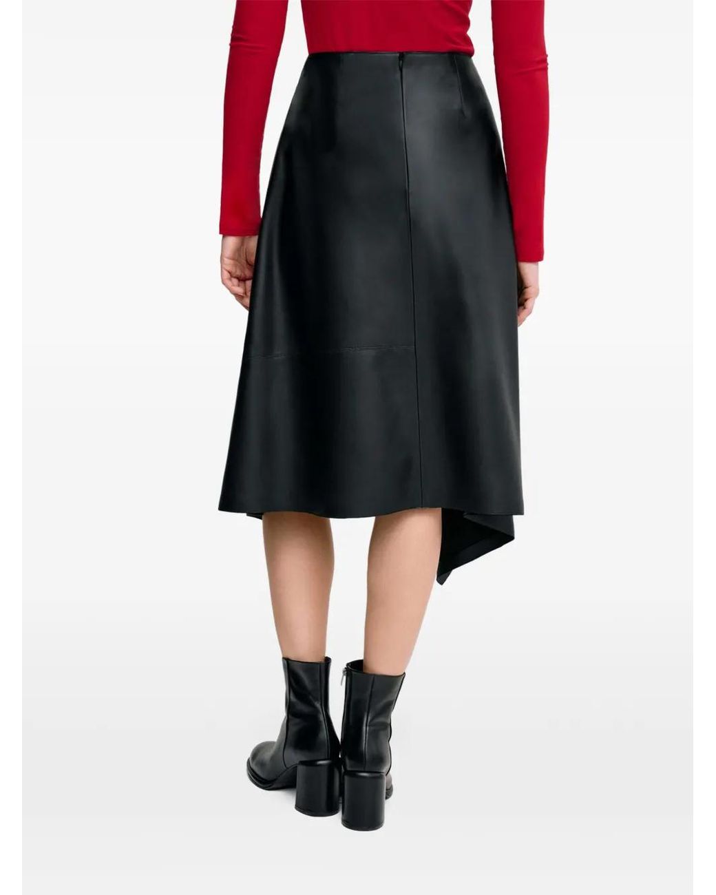 MARCELLA Black Coralie Asymmetric Skirt