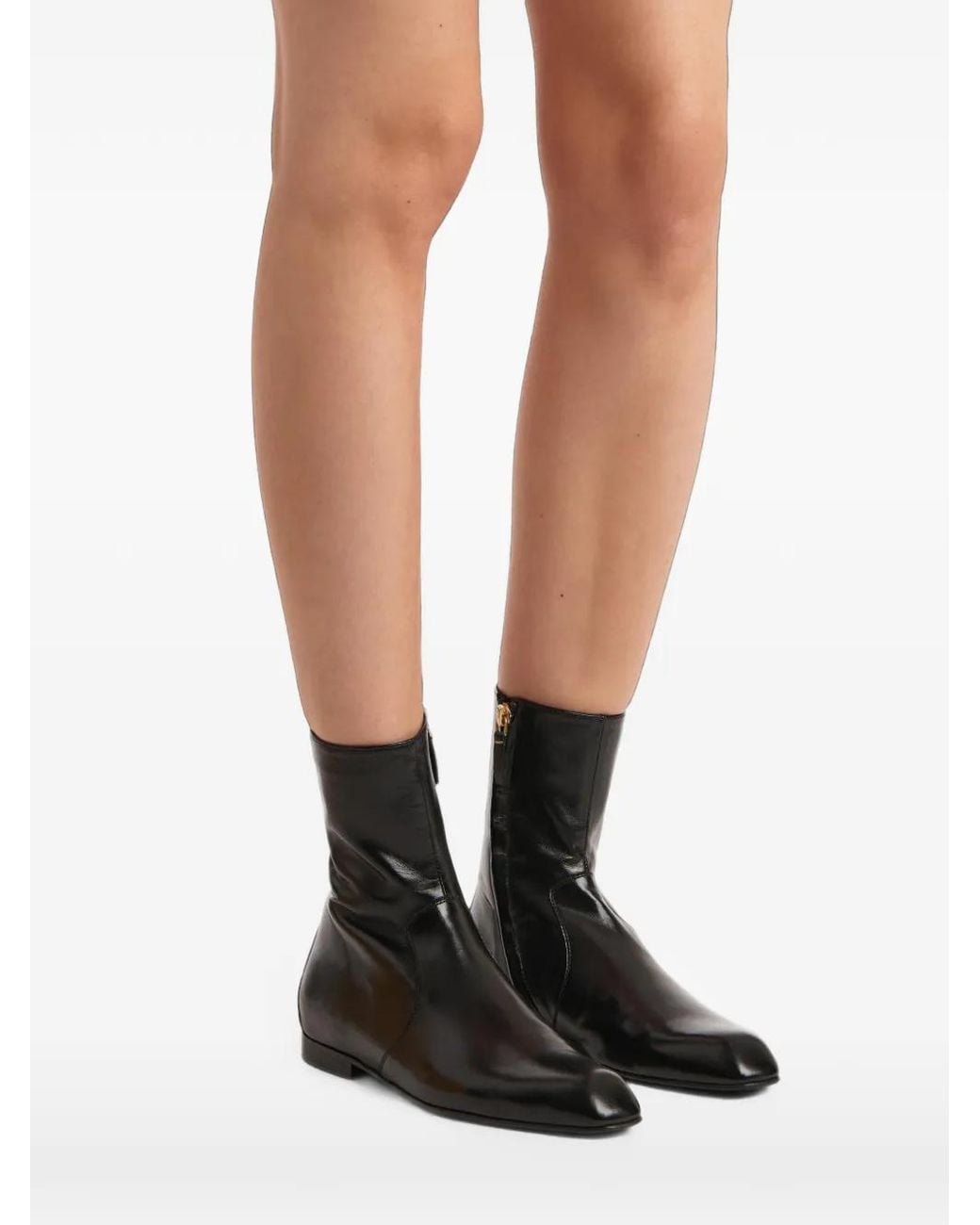 Khaite Black "Colt" Ankle Boot