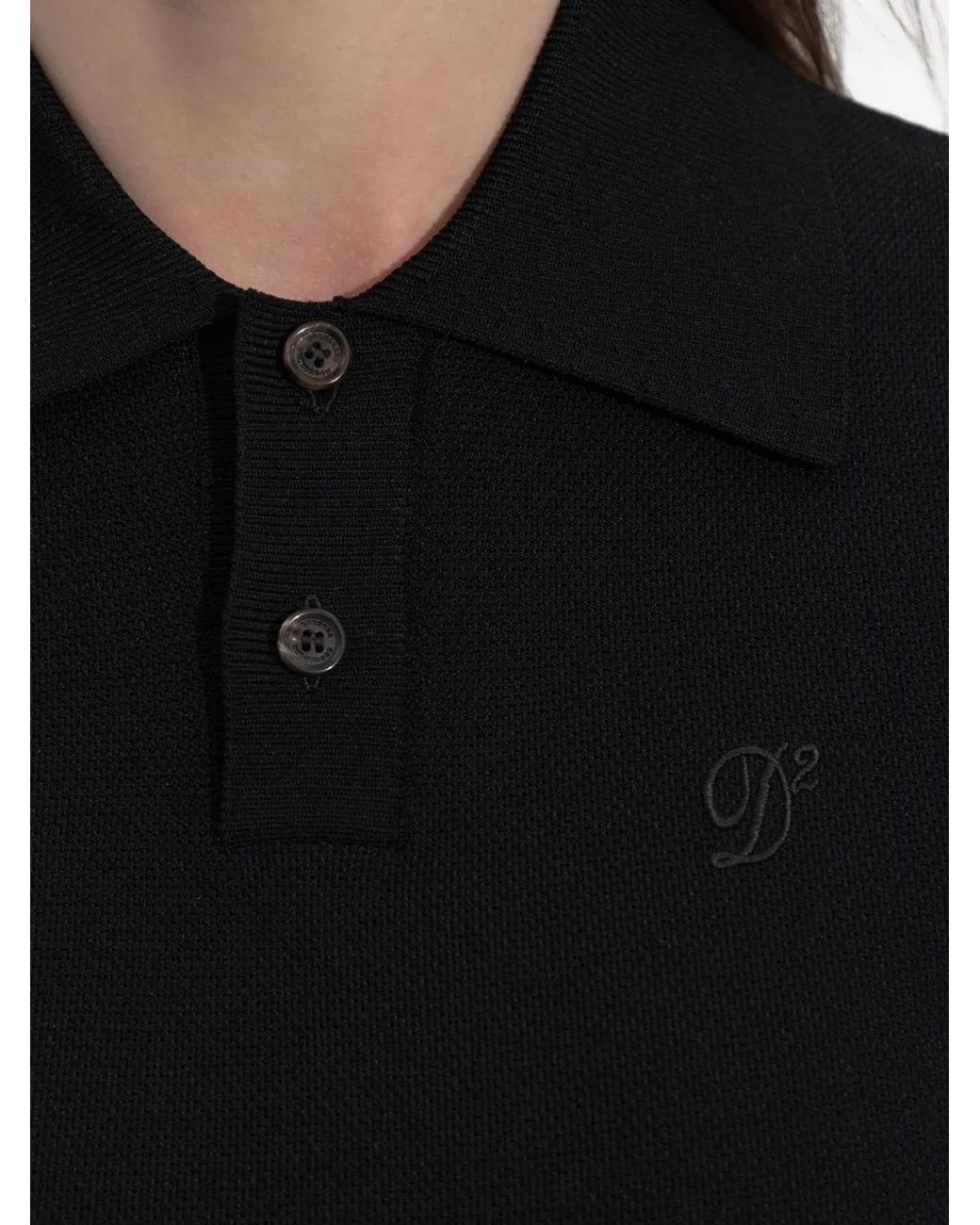 DSquared² Black Polo With Logo