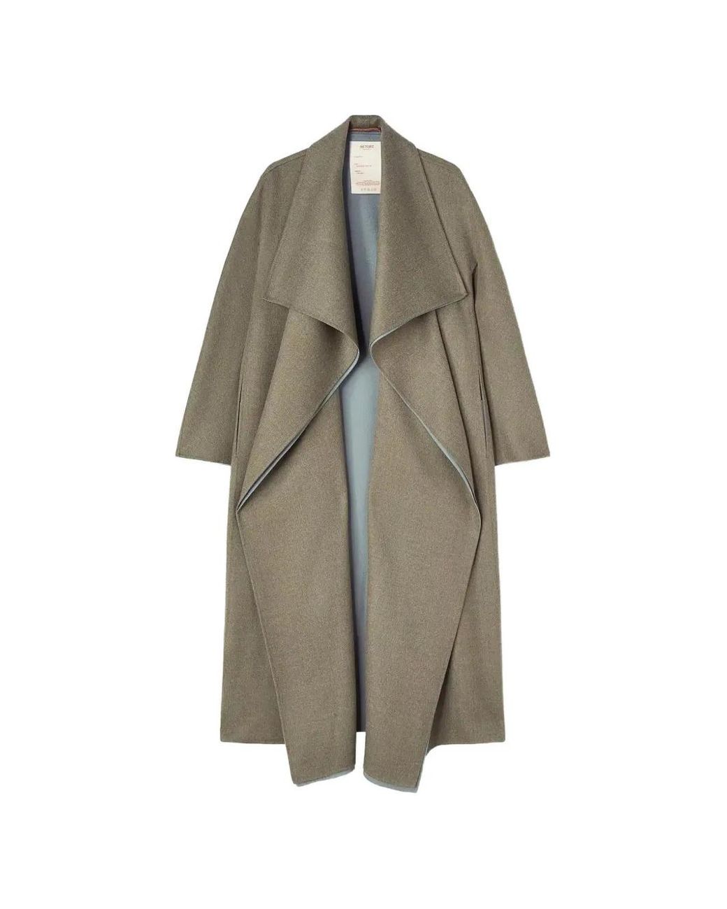 RETORI Natural Shawl-Collar Wool Coat