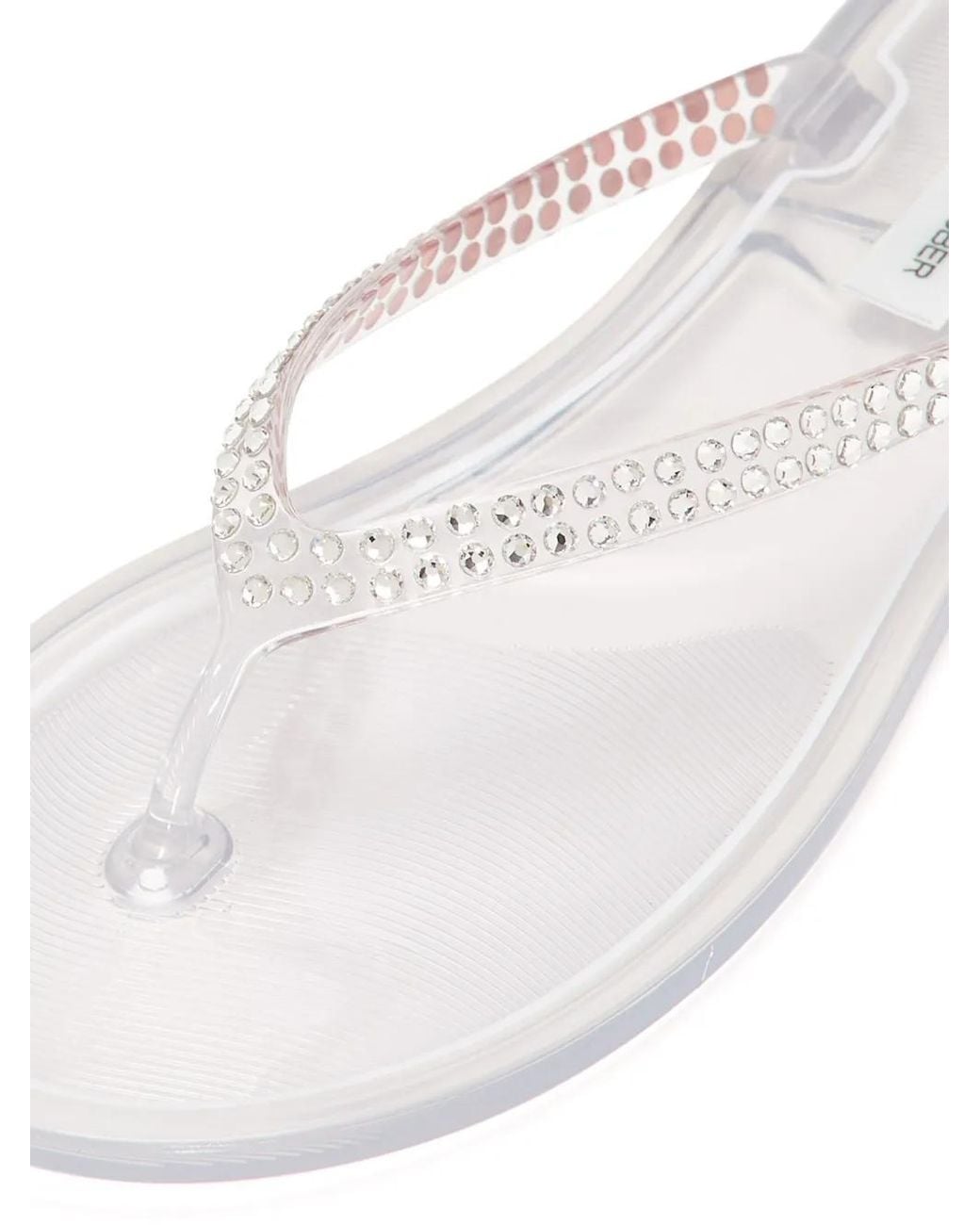 Christopher Esber White Jo Crystal Flip Flops