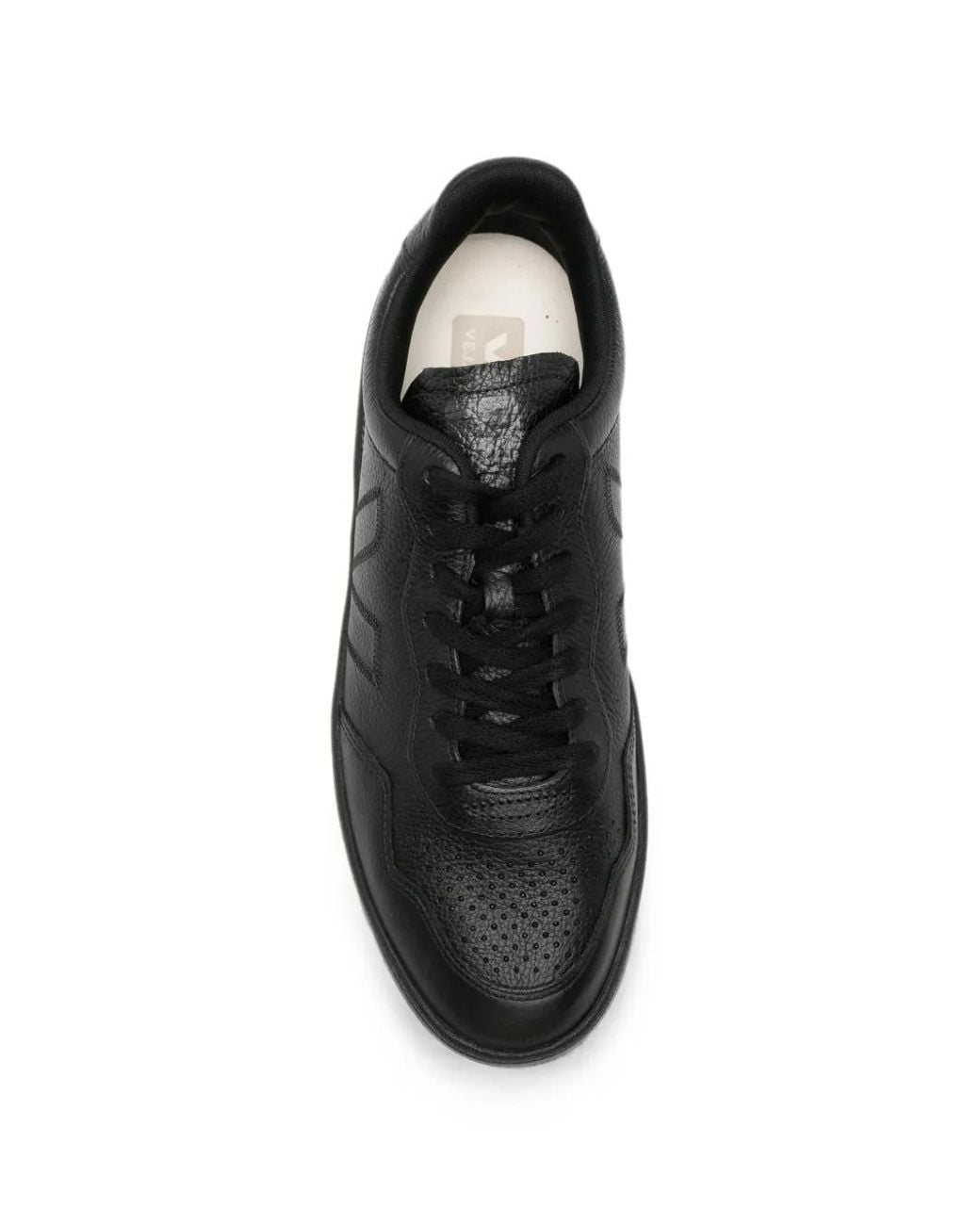 Veja Black V-90 Leather Sneakers
