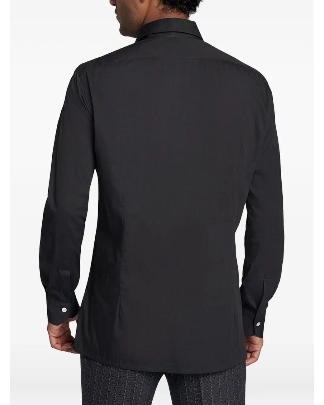 Camicia Con Bottoni di Kiton in Black da Uomo
