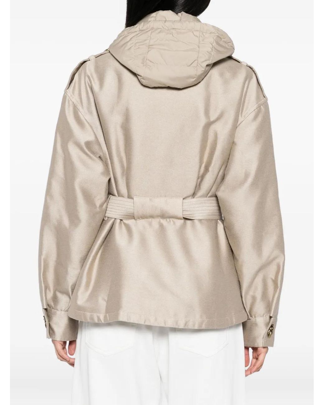 Moncler Natural Embroidered-Logo Jacket