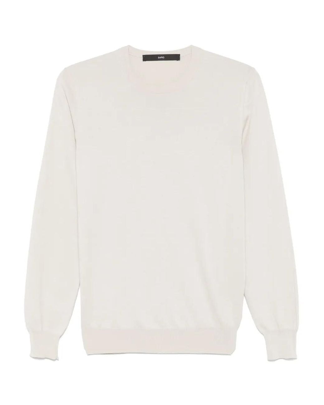 SAPIO White Fine-Knit T-Shirt for men