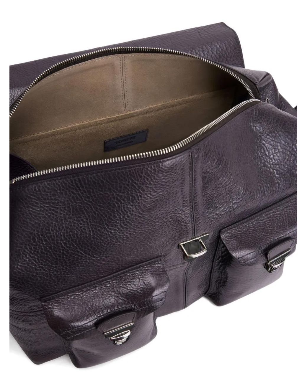 Lemaire Black Week-End Gear Leather Shoulder Bag