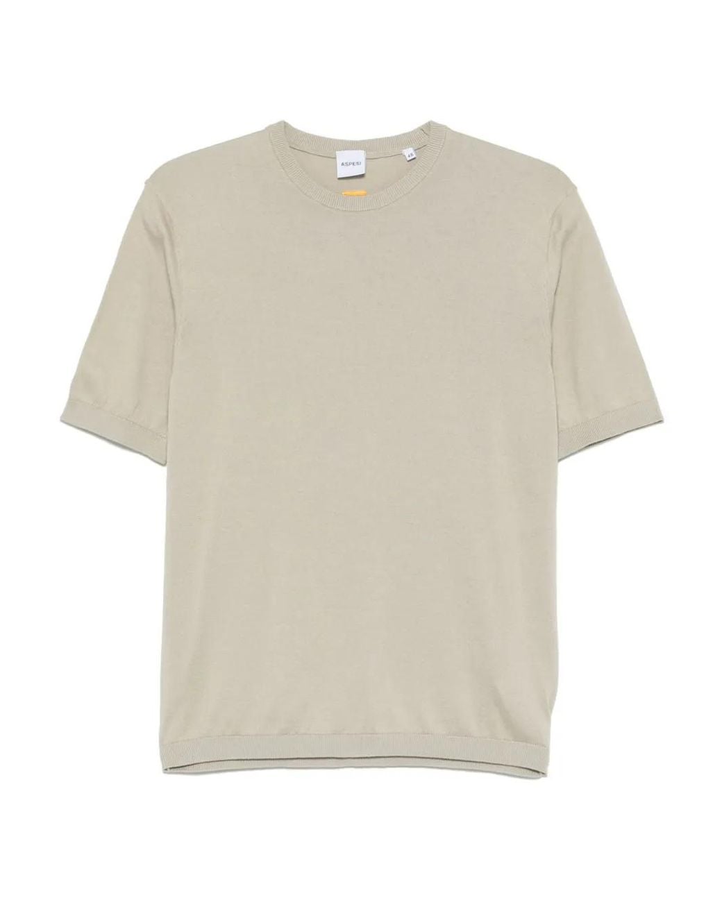 Aspesi White Fine-Knit T-Shirt for men