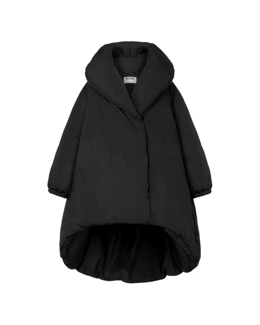 Moschino Black Oversize Asymmetric Coat