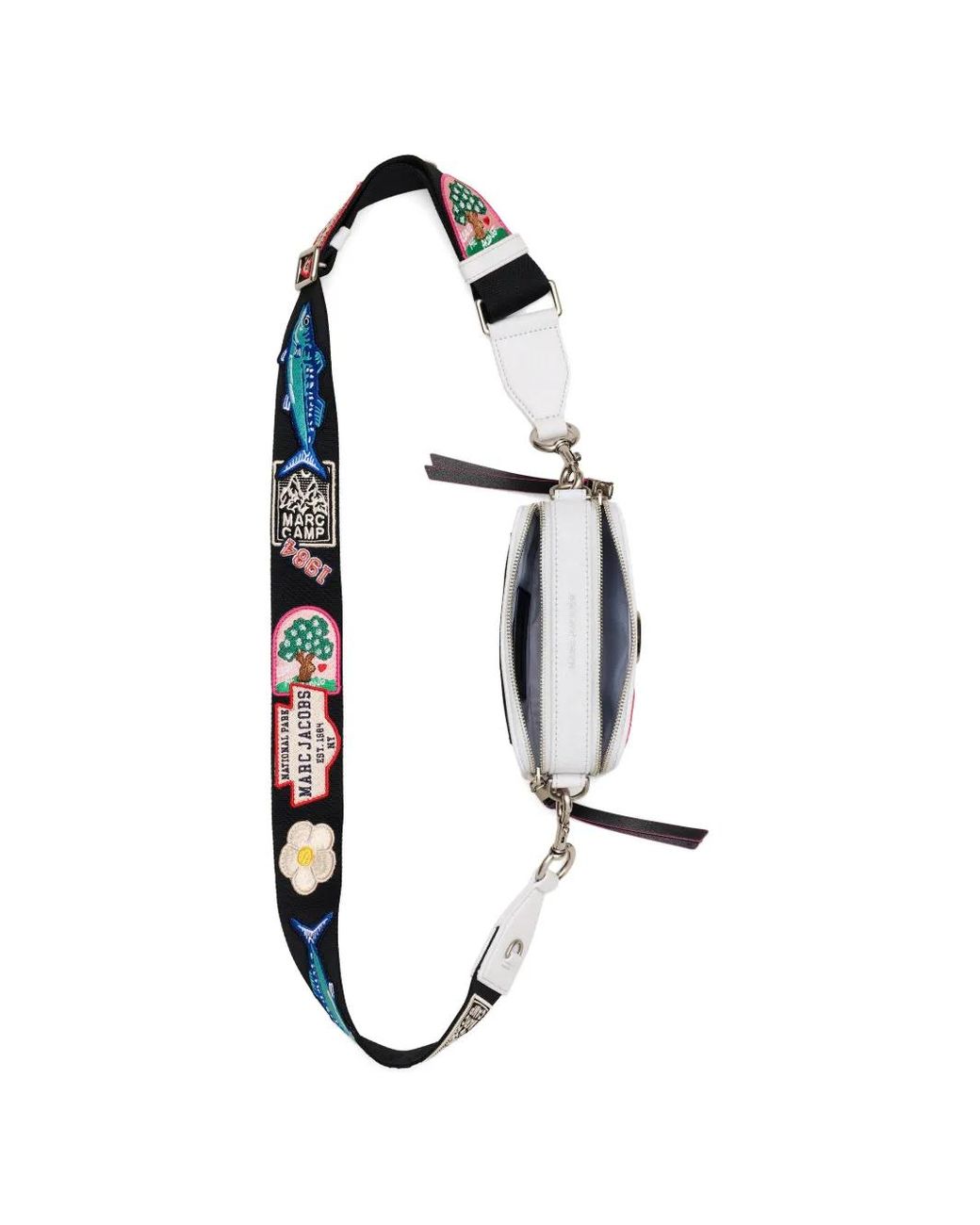 Marc Jacobs Blue The Snapshot Patch-Embellished Cross Body Bag