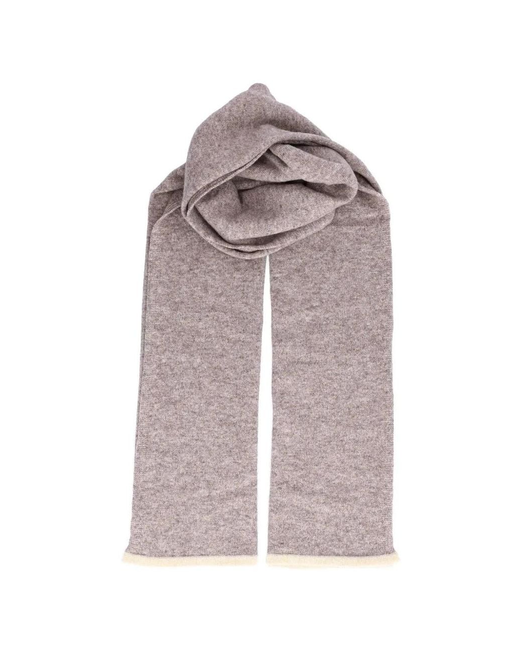 Fedeli Natural Knitted Cashmere Scarf for men
