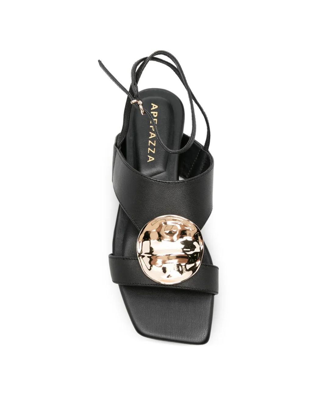 Apepazza White Dhalia Buckle Ankle-Strap Sandals