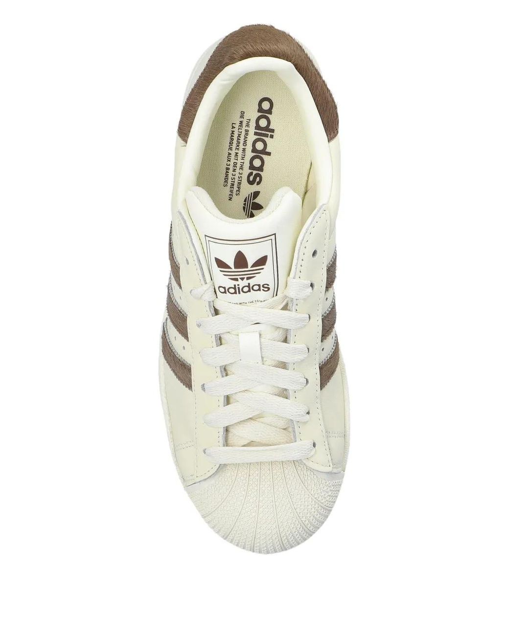 Adidas Natural Superstar Ii Striped Sneakers