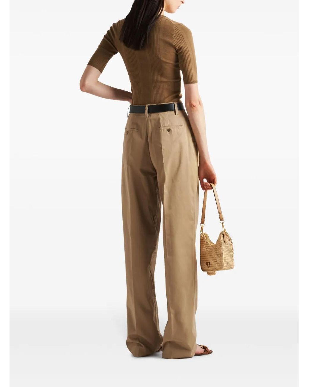 Prada Natural Cotton Trousers