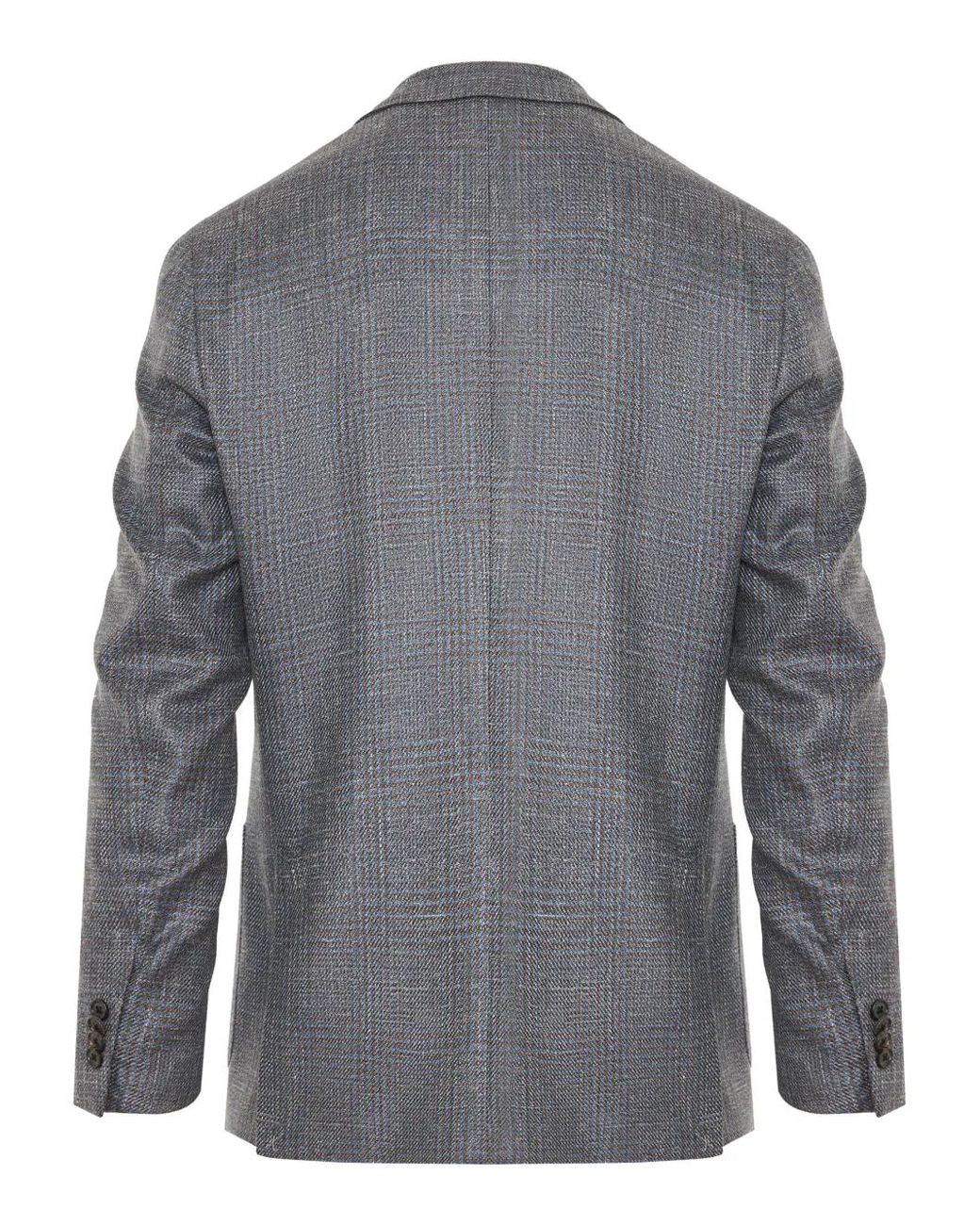 Corneliani Gray Single-Breasted Blazer for men