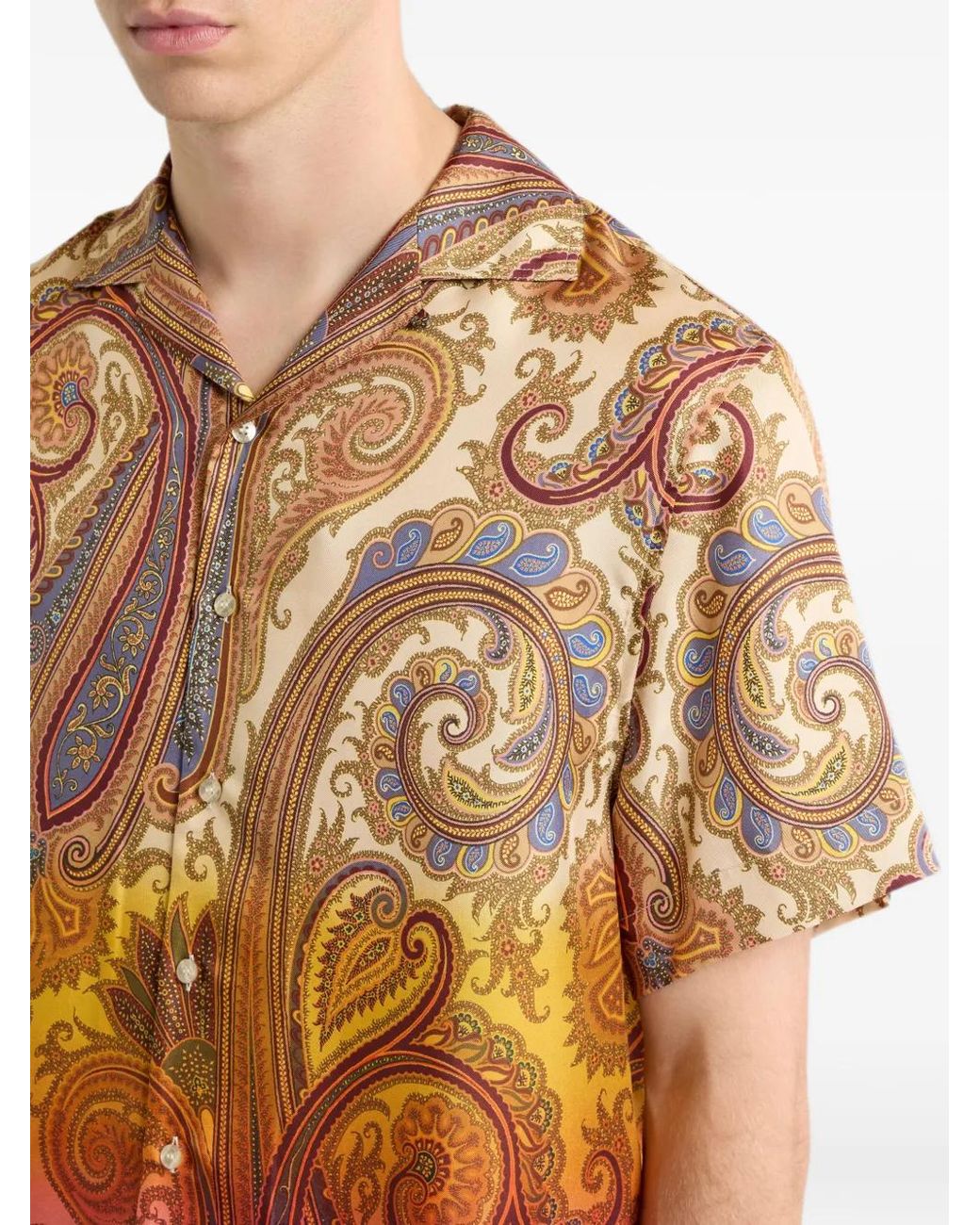 Camicia Bowling di Etro in White da Uomo