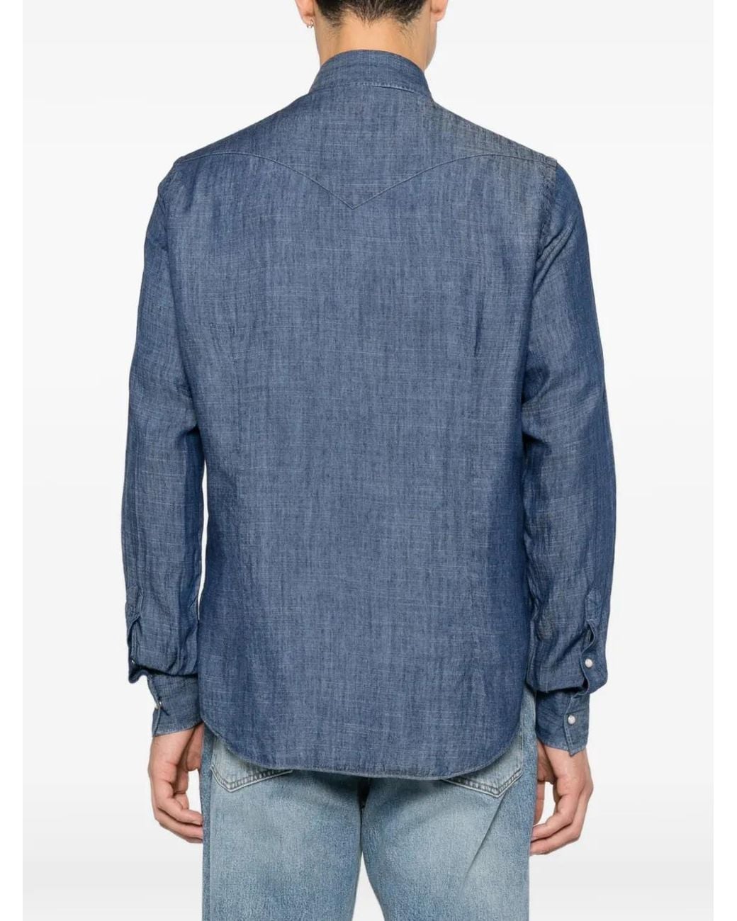 Camisa Con Botones Eleventy de hombre de color Blue