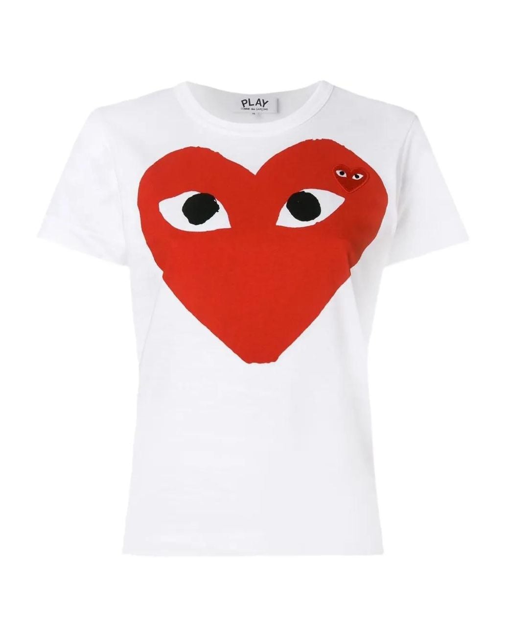 COMME DES GARÇONS PLAY White Heart-Eyes T-Shirt