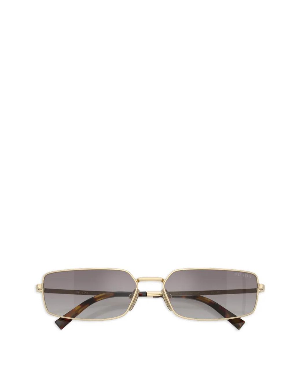 Prada White Rectangle-Frame Sunglasses