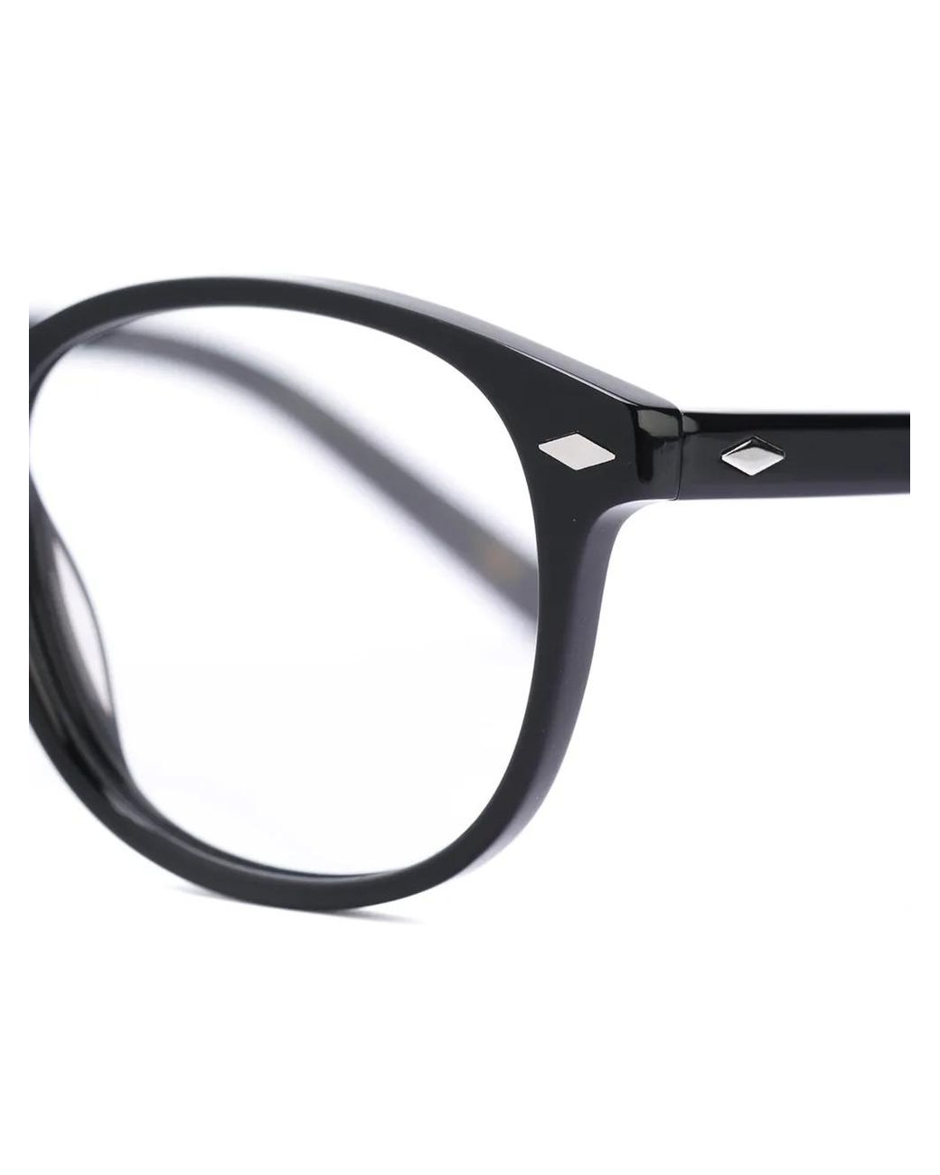 Lesca Black Brille Mit Eckigem Gestell