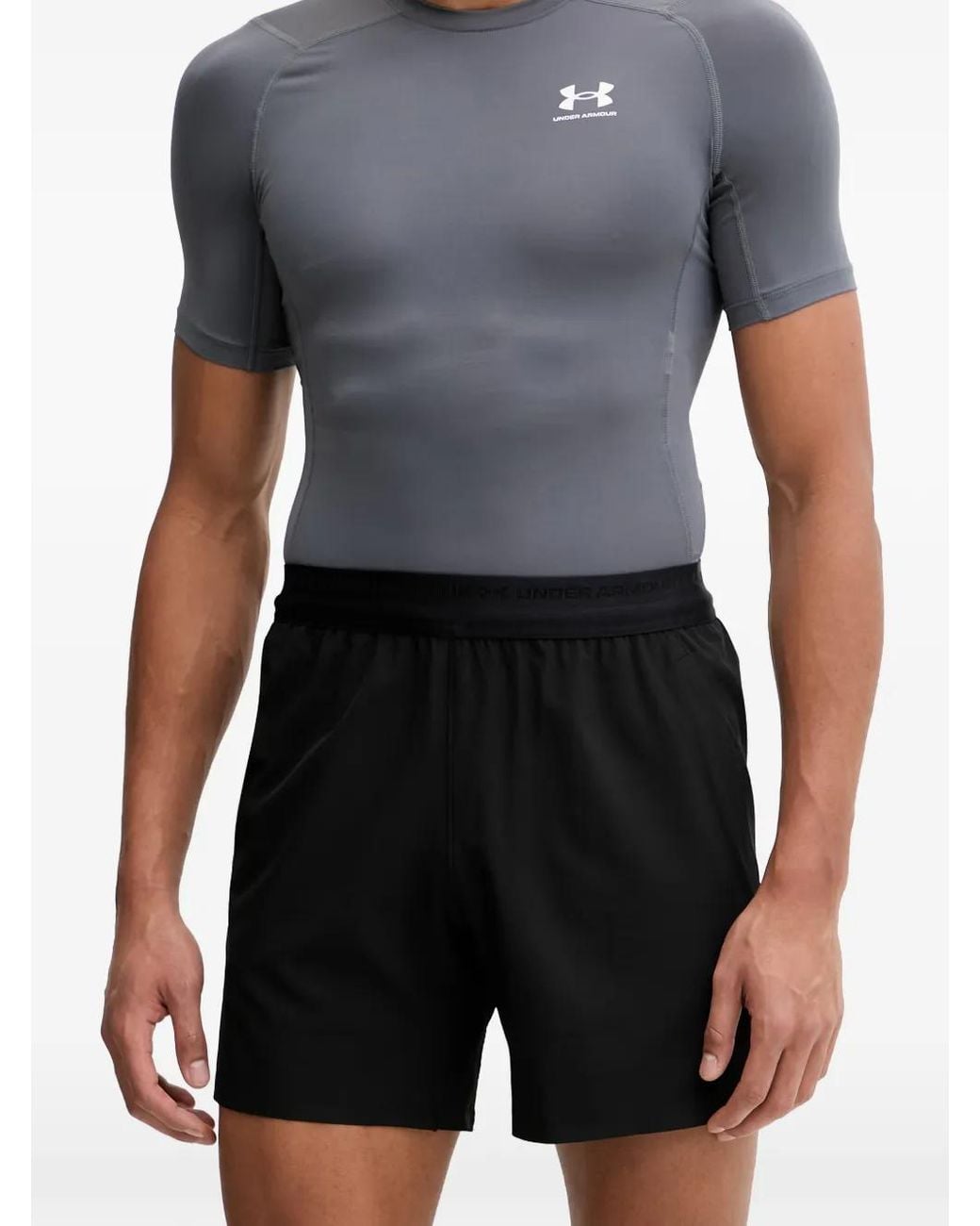 Under Armour Black Short À Fermetures Zippées for men
