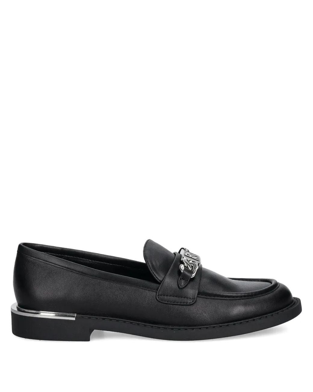 DKNY Black Chain-Detail Loafers