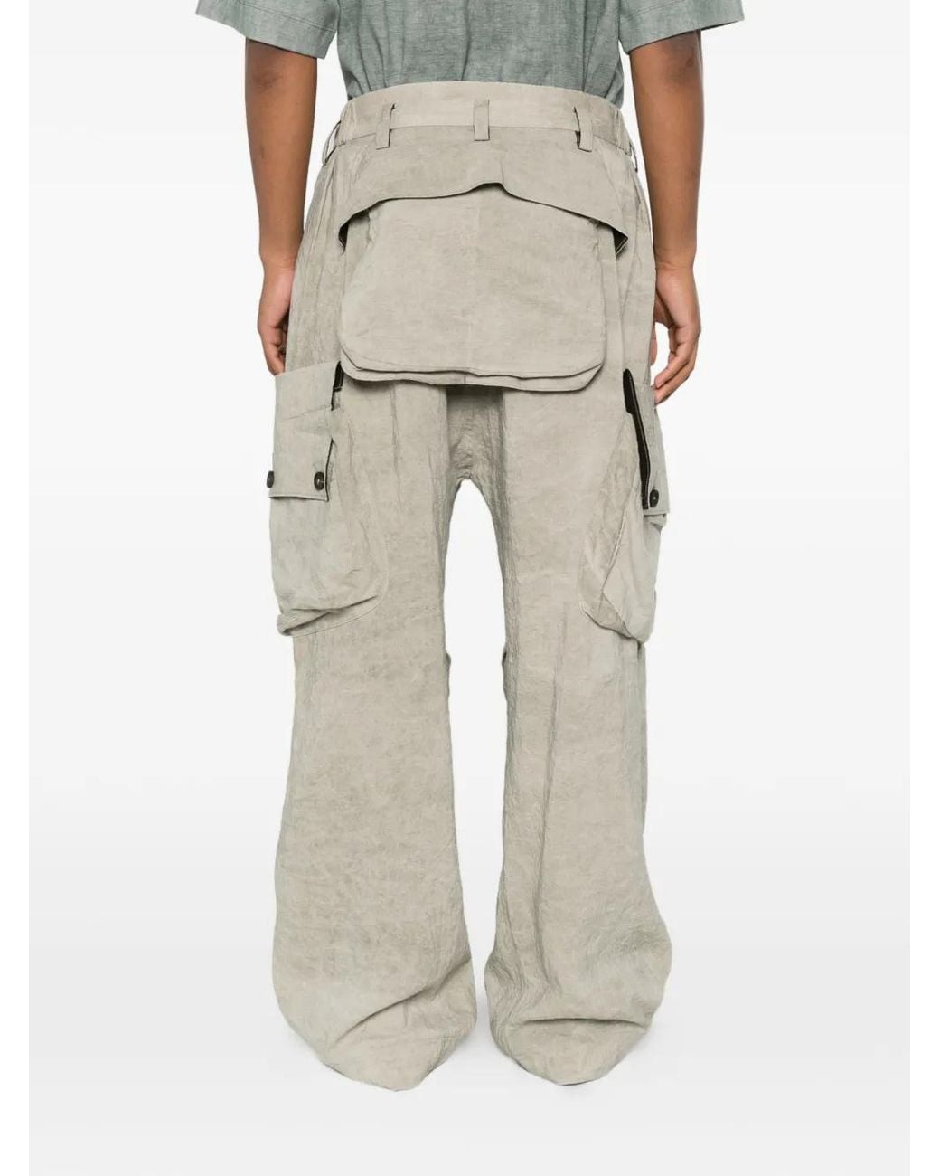 Ziggy Chen White Pantalon Sarouel À Poches Cargo for men