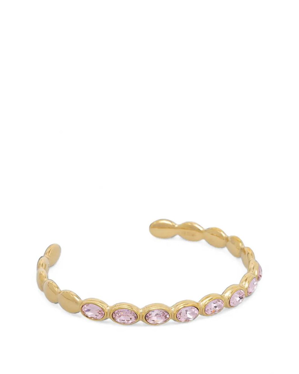 Guess Metallic Divina Crystal-Embellished Open-Cuff Bracelet