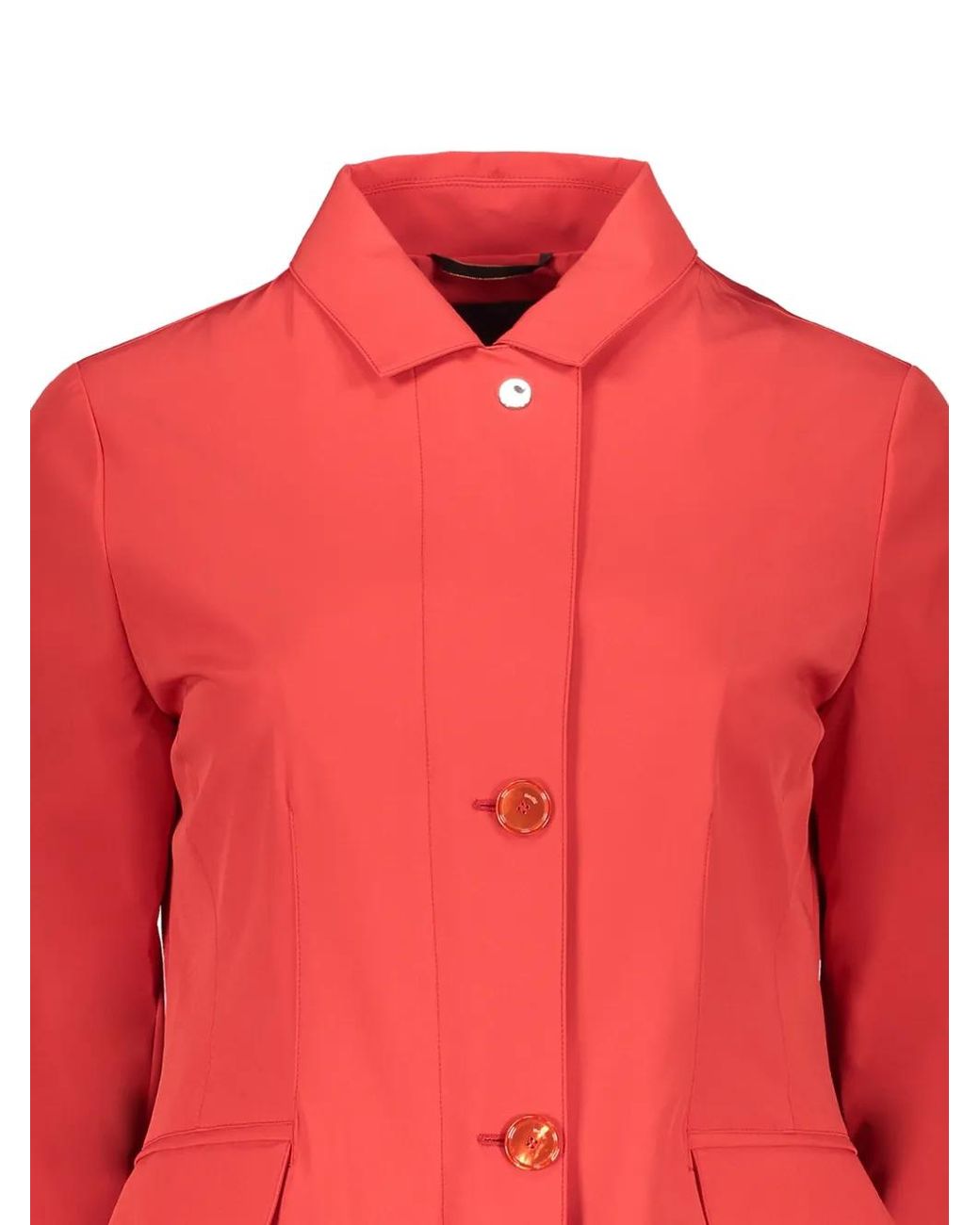 Moorer Red Logo-Button Flap-Pocket Blazer