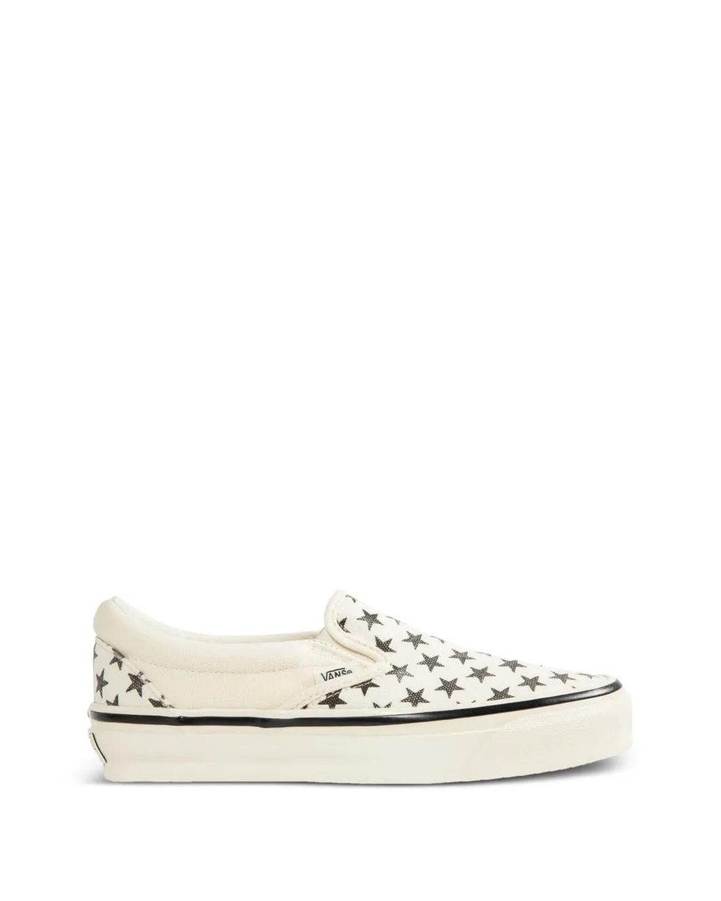 Vans White Classic Premium 98 Star-Print Slip-On Sneakers for men