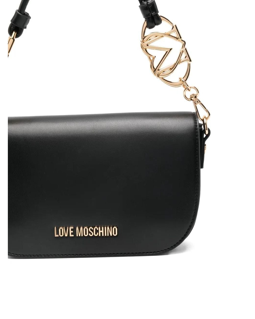Love Moschino Black Curved Silhouette Shoulder Bag