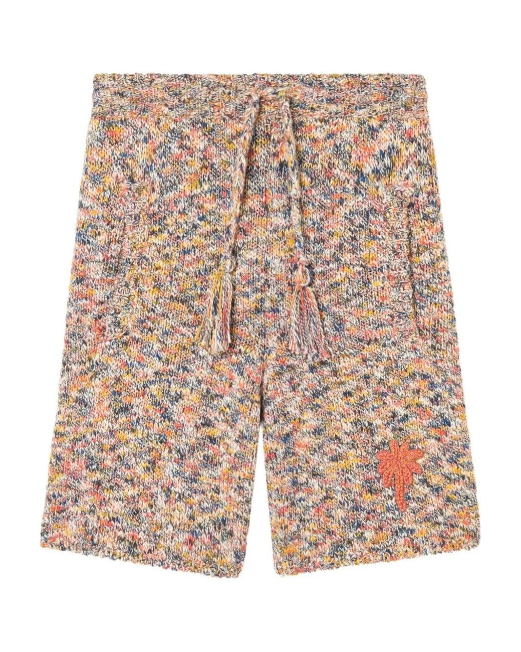 Alanui Natural Dust Of Light Tassels Palm-Tree Shorts for men