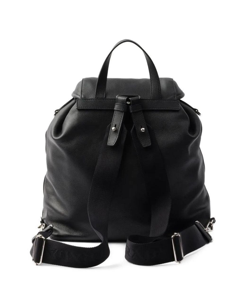 Prada Black Medium Leather Backpack