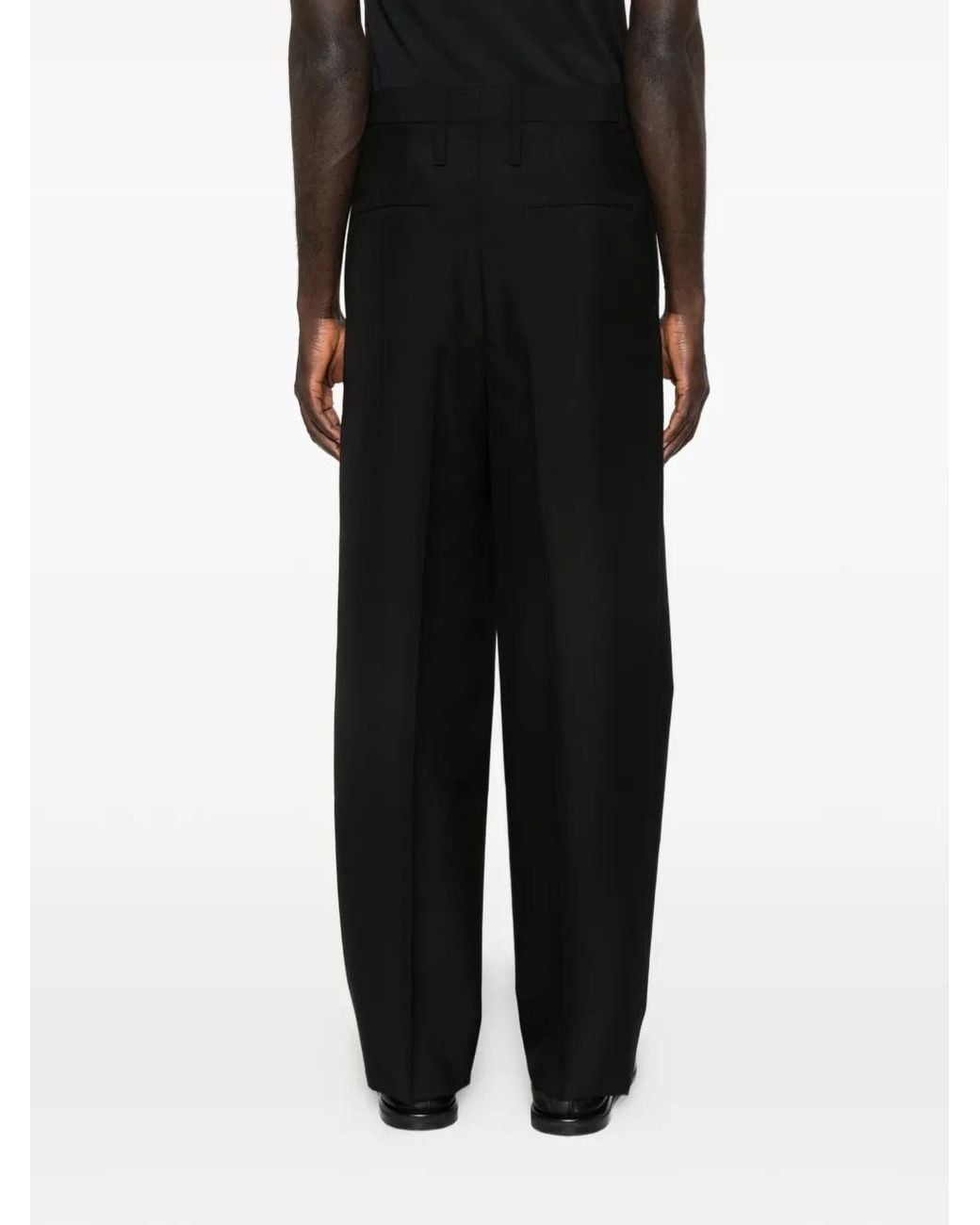 Jil Sander Black Pantalon À Taille Ceinturée for men
