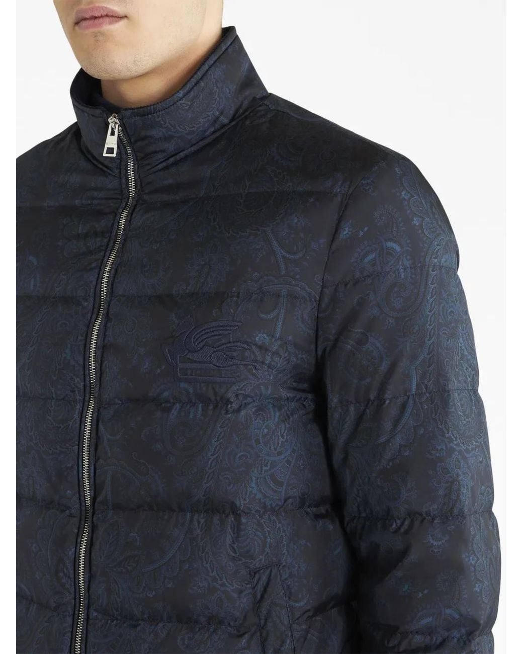 Etro Blue Down Jacket for men