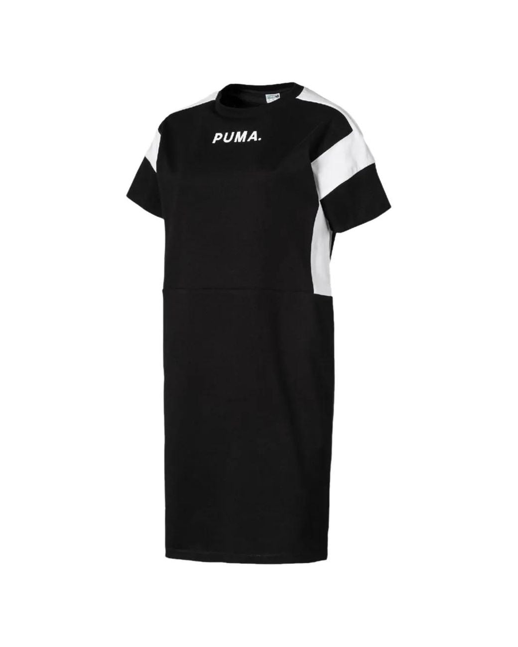PUMA Black Logo-Detail Midi Dress
