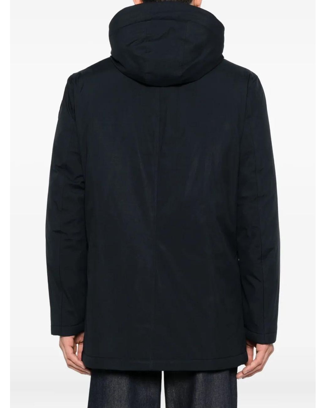 Blauer Blue Hooded Button-Fastening Jacket for men