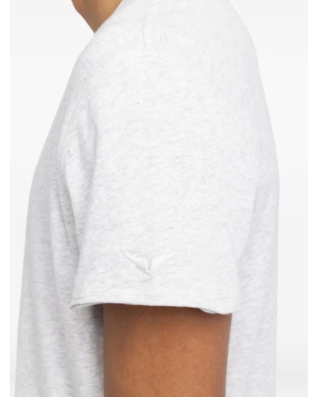 Zadig & Voltaire White Monastir Henley T-Shirt for men