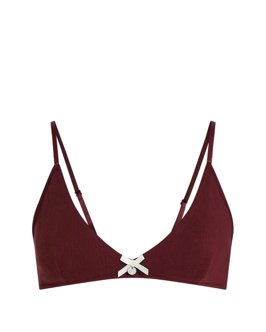 Karl Lagerfeld Purple Autograph Pointelle Bralette