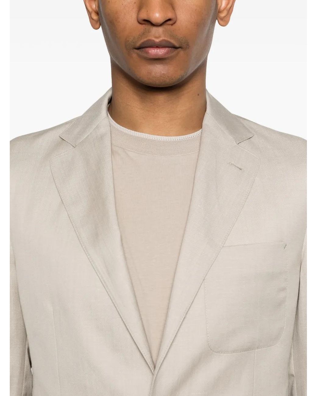 Canali Natural Single-Breasted Blazer for men