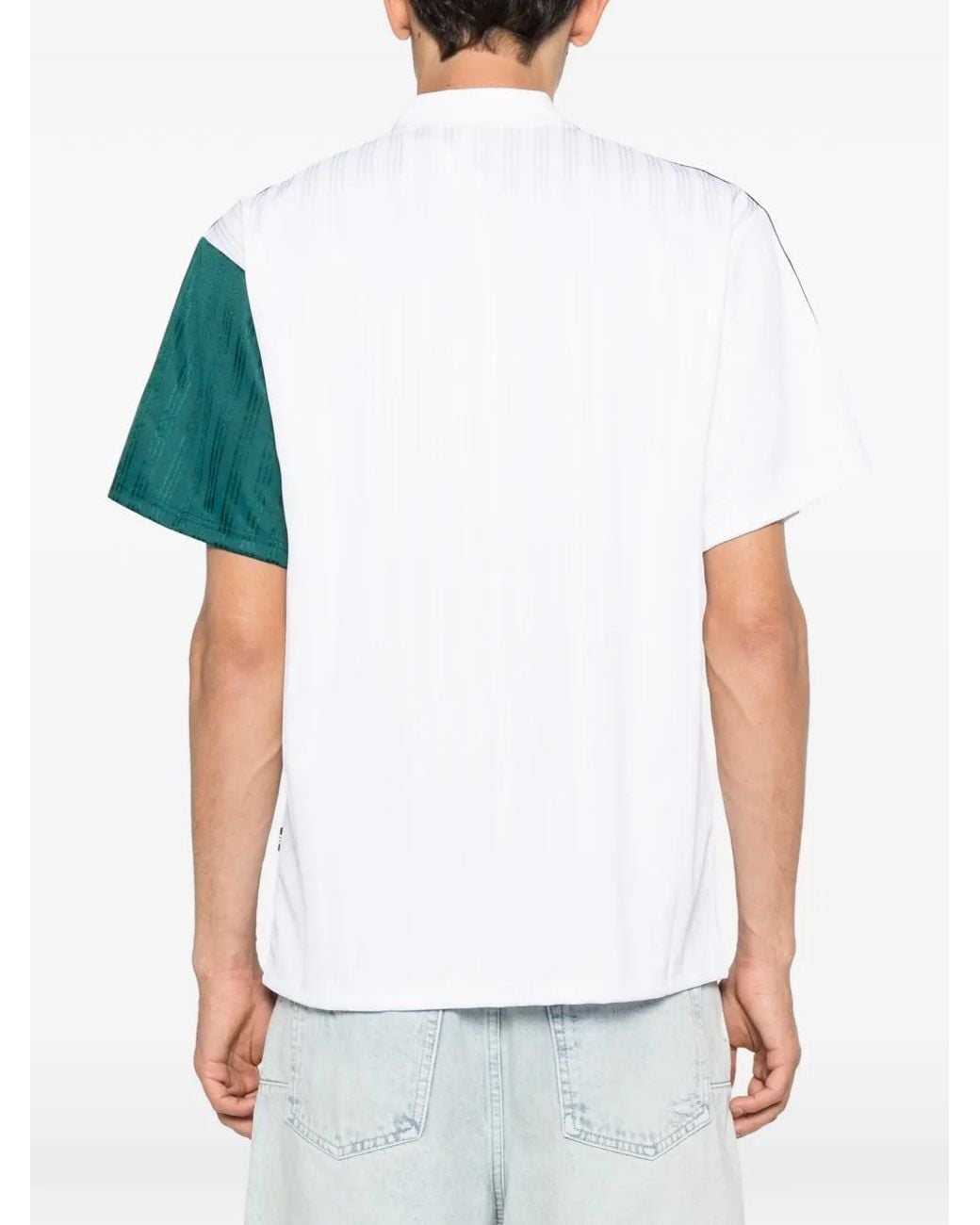 Adidas Green Liverpool Fc Three-Stripe Panelled T-Shirt for men