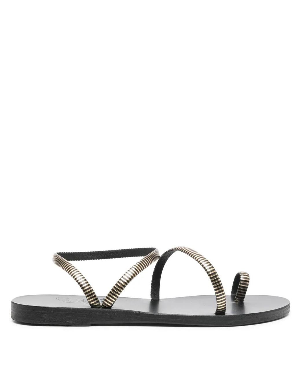 Ancient Greek Sandals Metallic Eleftheria Open-Toe Strap Sandals