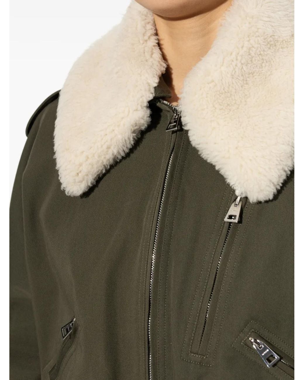 Givenchy Green Zip-Fastening Bomber Jacket