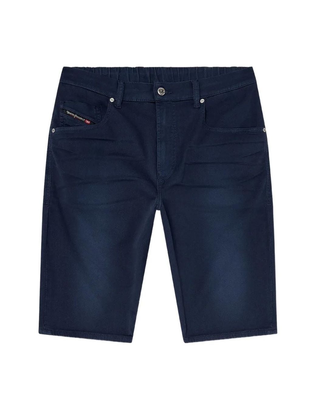 DIESEL Blue Short Slim En Denim Coloré for men
