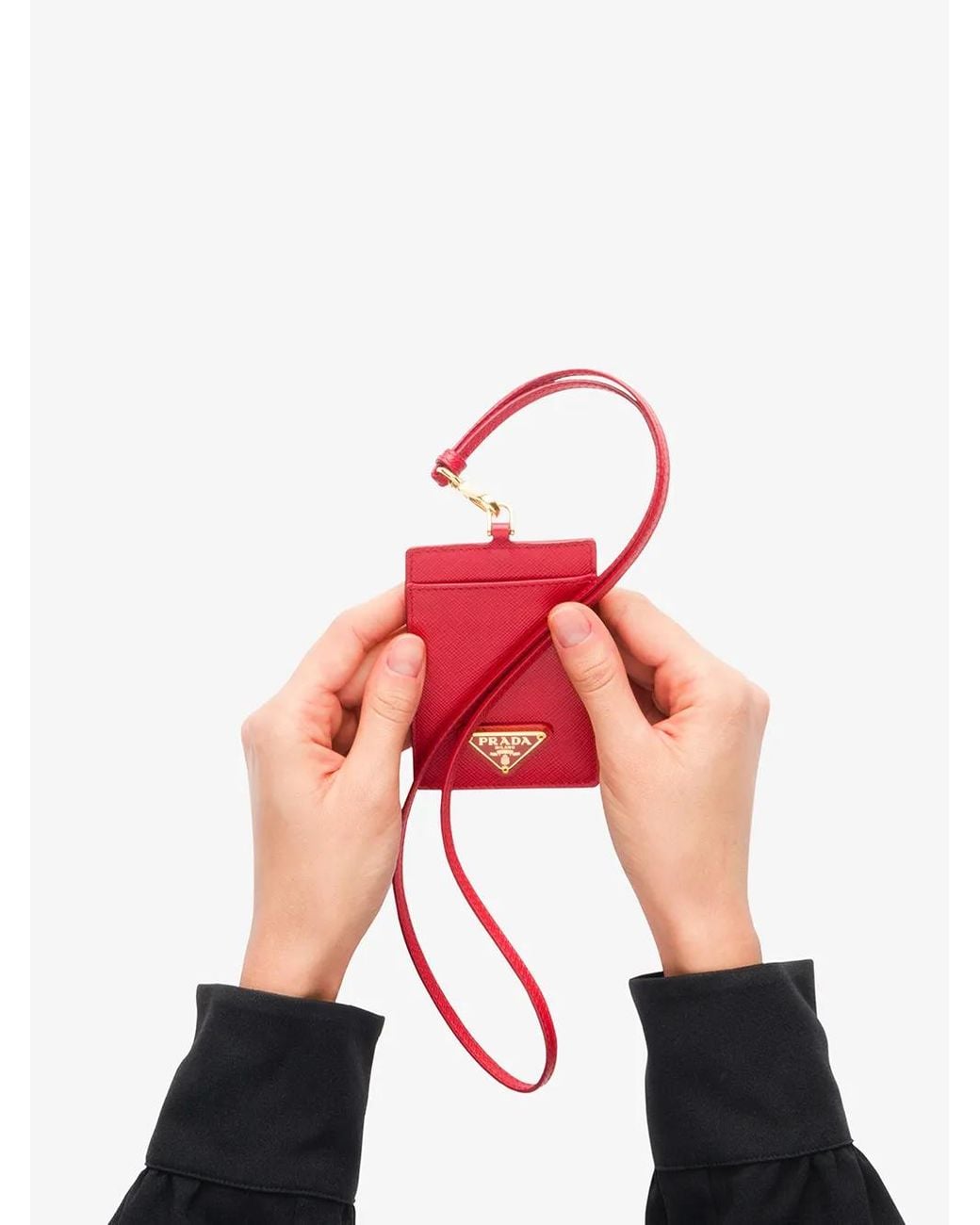 Prada Red Mini-Tasche Mit Logo-Schild