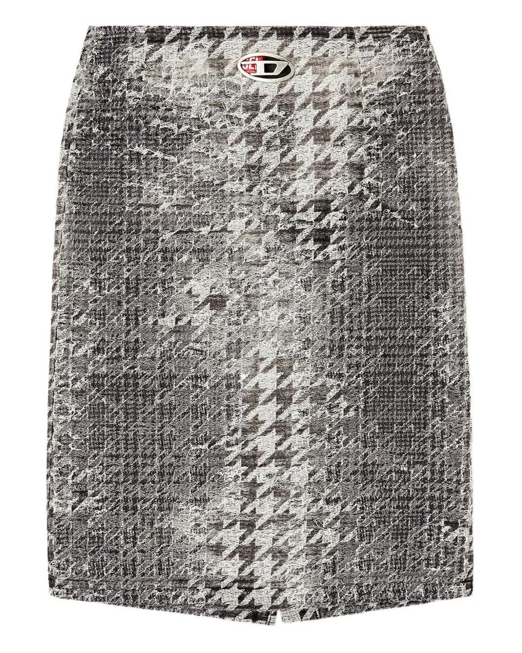 DIESEL Gray Midi Skirt